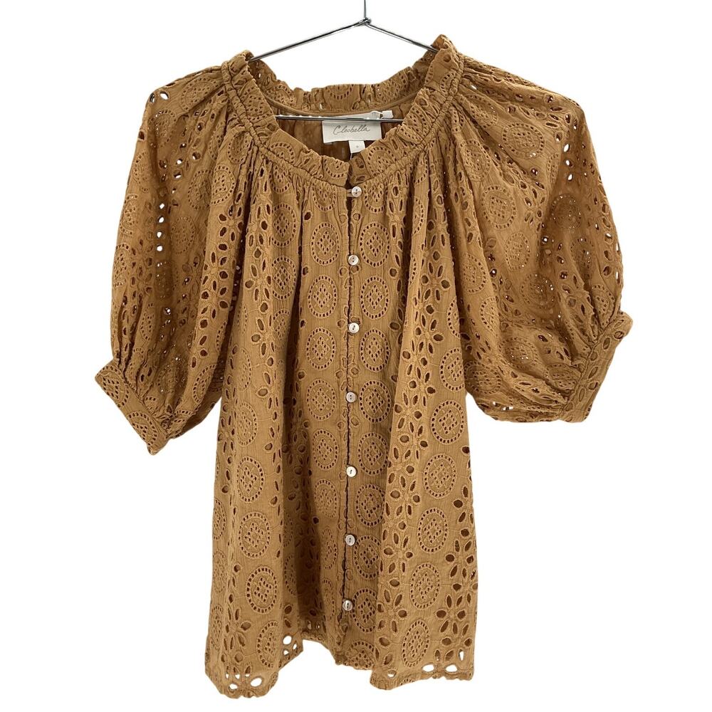 Cleobella Eyelet Tan Katie Blouse Size S View 2